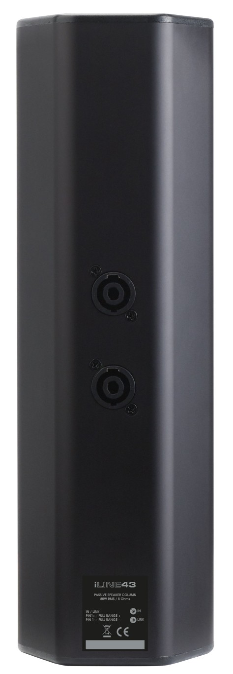 80W / 8 Ohms kolom voor installatie met 4x3