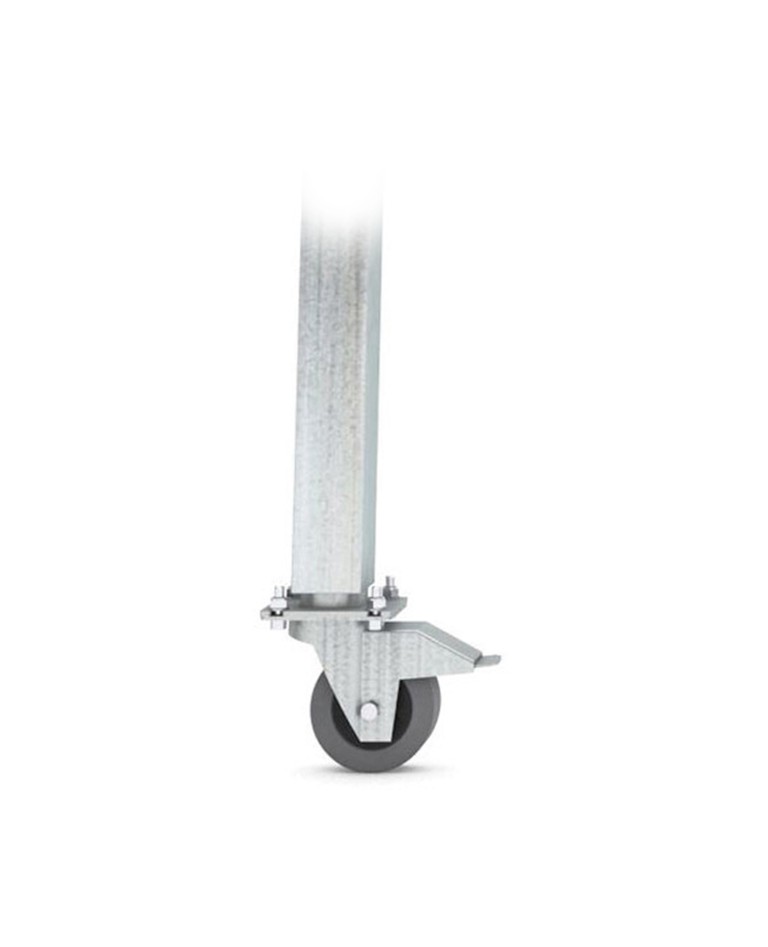 Vierkante voet met zwenkwielen - hoogte 60cm - PLTS-FW60