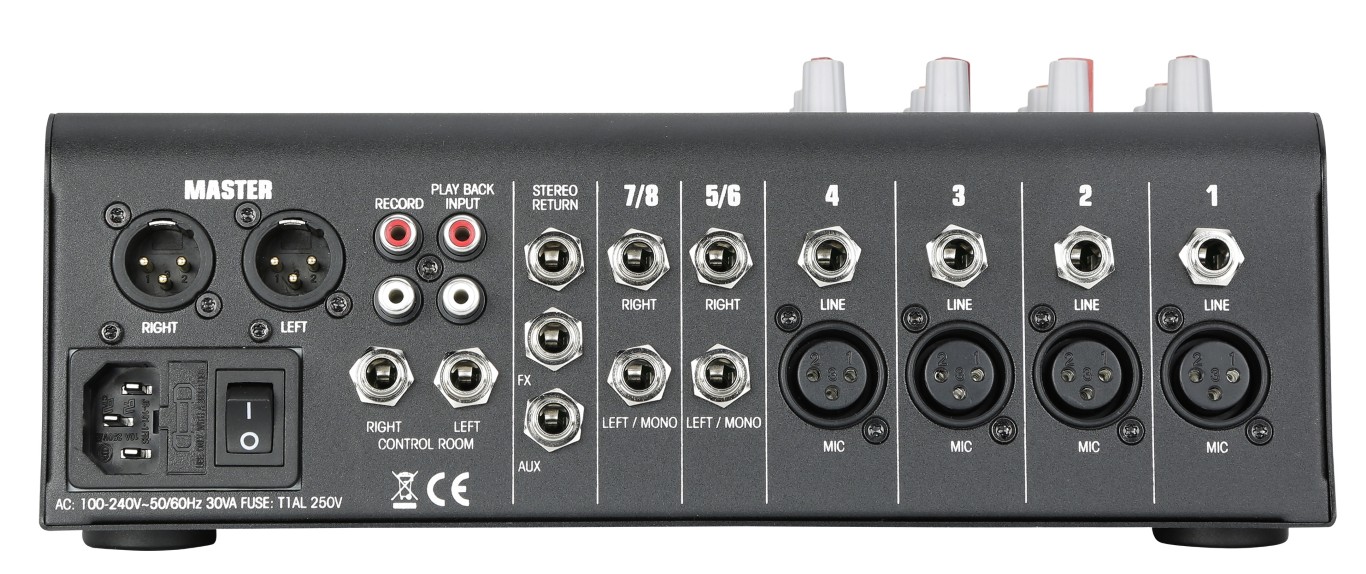 Mengpaneel 8 kanalen met compressie, effecten en USB / SD / Bluetooth Speler - MPX8