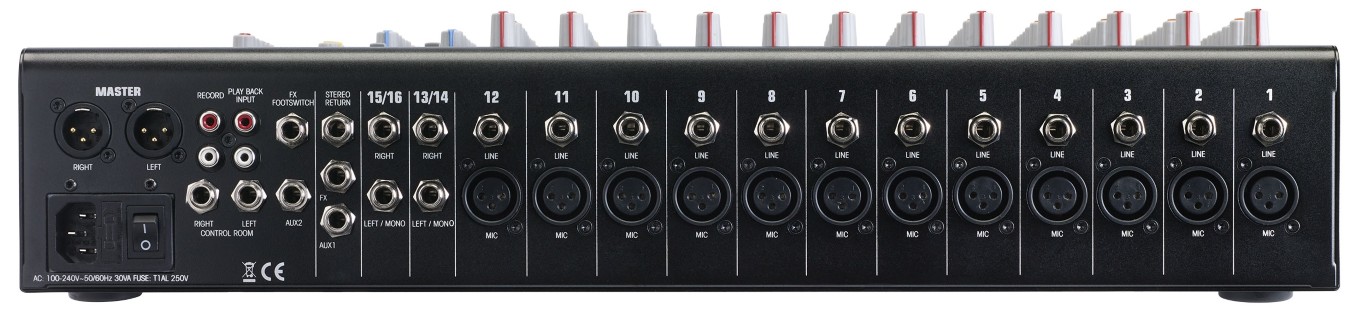 Mengpaneel 16 kanalen met compressie, effecten en USB / SD / Bluetooth Speler - MPX16
