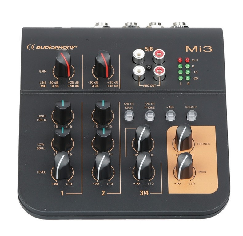 Mengpaneel 3 kanalen, 2 micro en 1 stereo - Mi3
