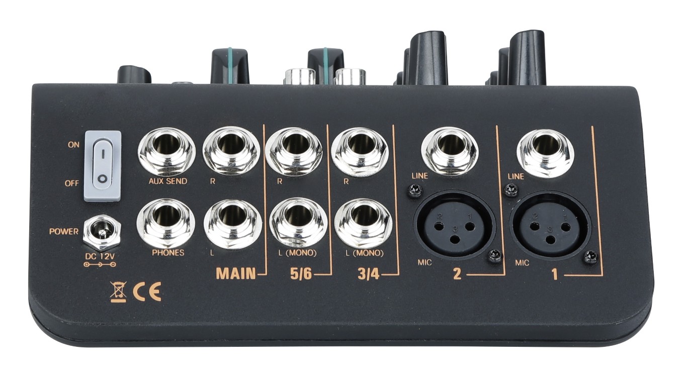 Mengpaneel 4 kanalen, 2 micro, 2 stereo, 1 aux en USB poort - Mi4U