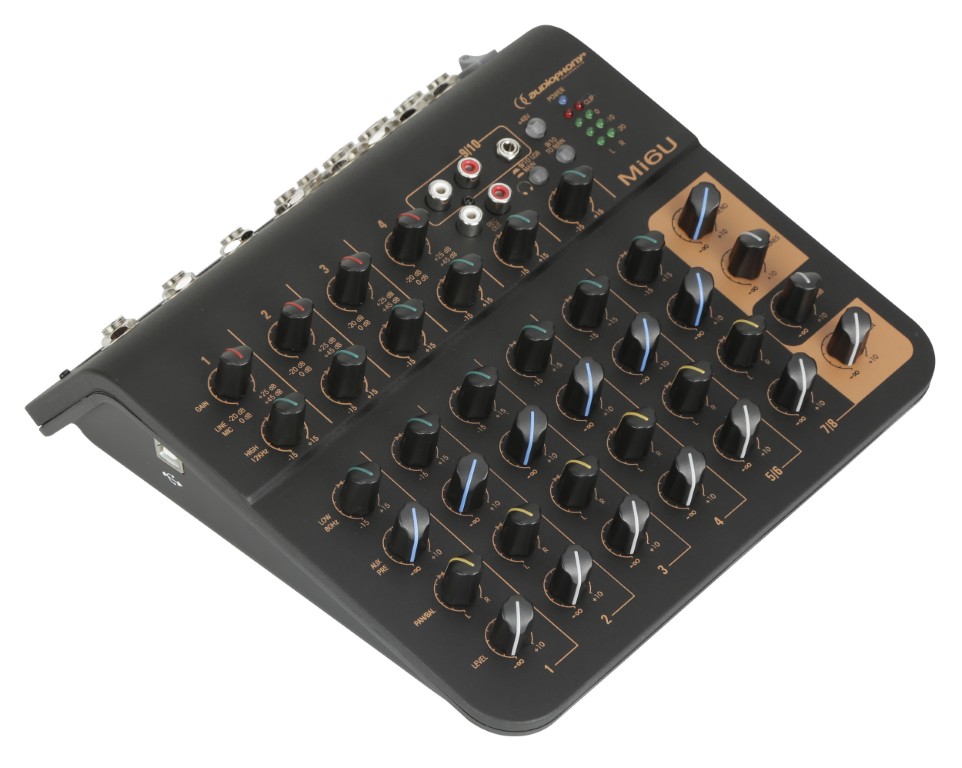Mengpaneel 6 kanalen, 4 micro, 2 stereo, 1 aux en USB poort - Mi6U