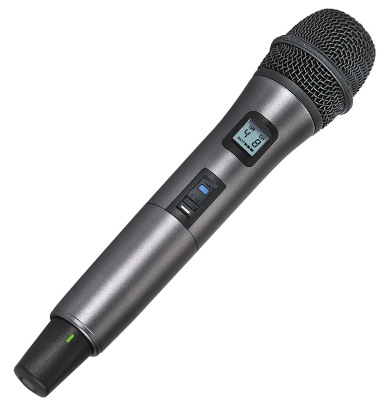 UHF handheld microphone with dynamic cell - 500Mhz range - UHF410-HAND-F5