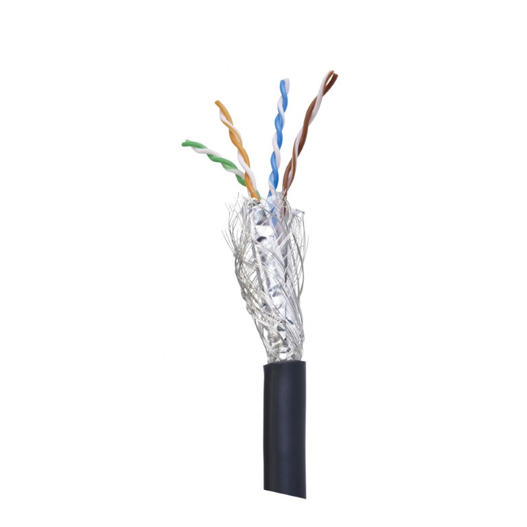 CAT6 ﬂexible cable 26AWG - 100m roll - Black - CAT6cable