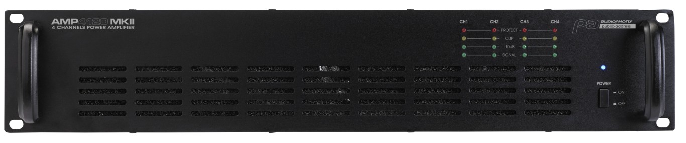 4-kanaals Public Address versterker 4x120W op 100V - AMP4120MKII