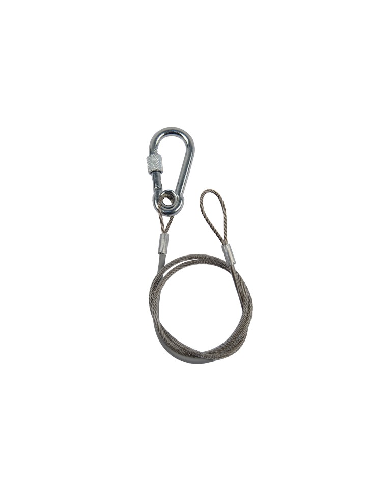 Veiligheidskabel Ø2mm L60cm 1 koppeling met vergrendeling MWL 40Kg - Zilver - SC40s