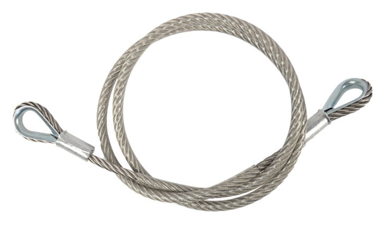 Veiligheidskabel Ø10mm L150cm 2 ringen MWL 1000Kg - Zilver - SC1000