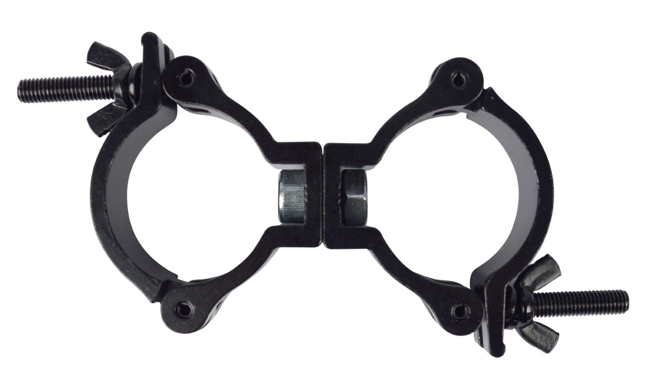 Dubbele montageklem voor 46~51mm buizen Max. 75kg - Zwart - SWIVEL CLAMP 102 B