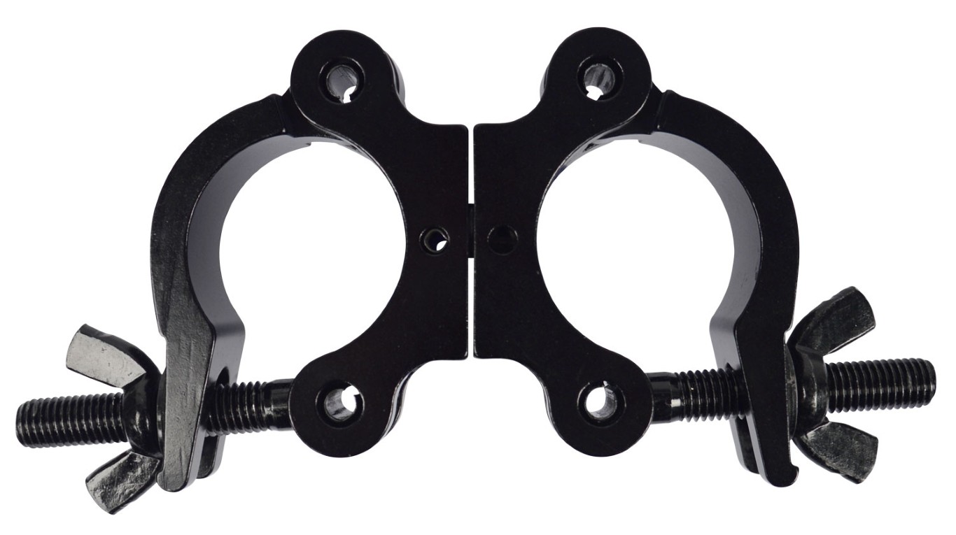 Dubbele montageklem voor 38~51mm buizen Max. 300kg - Zwart - SWIVEL CLAMP 302-V2 B