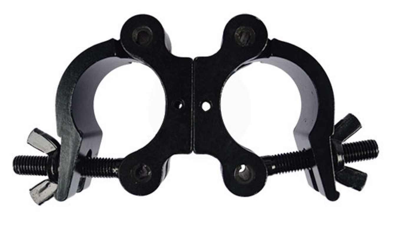 Dubbele montageklem voor 38~51mm buizen Max. 500kg - Zwart - SWIVEL CLAMP 502-V2 B