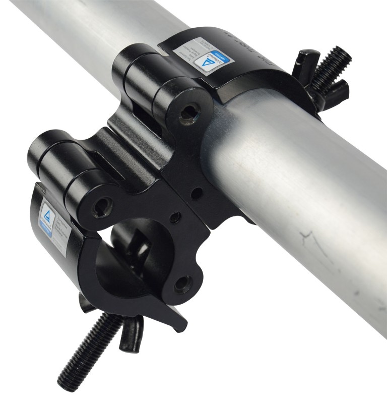 Dubbele montageklem voor 38~51mm buizen Max. 500kg - Zwart - SWIVEL CLAMP 502-V2 B