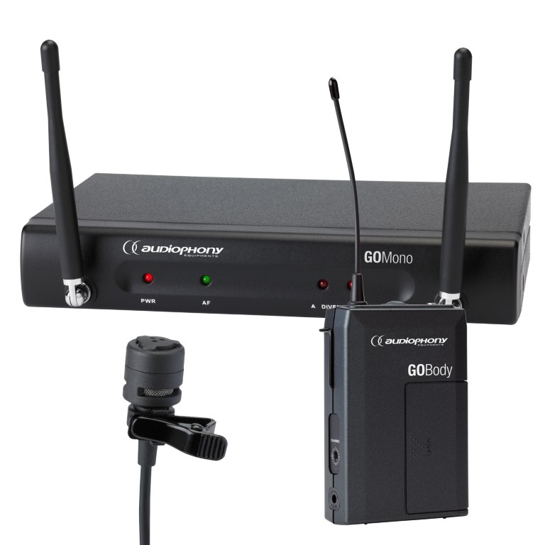 1 GOMono ontvanger + 1 GOBody bodypack zender + 1 GOLava Lavalier-microfoon - 500MHz - Pack GO-Lava-F5
