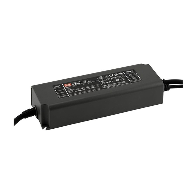 MEAN WELL Power supply 24V DC 200W max. - built-in driver - IP67 – 1 output - PWM-200-24