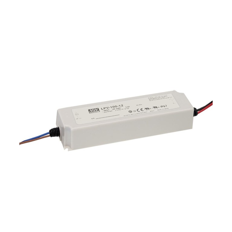 MEAN WELL Power supply 24V DC 100W max. - IP67 – 1 output - LPV-100-24