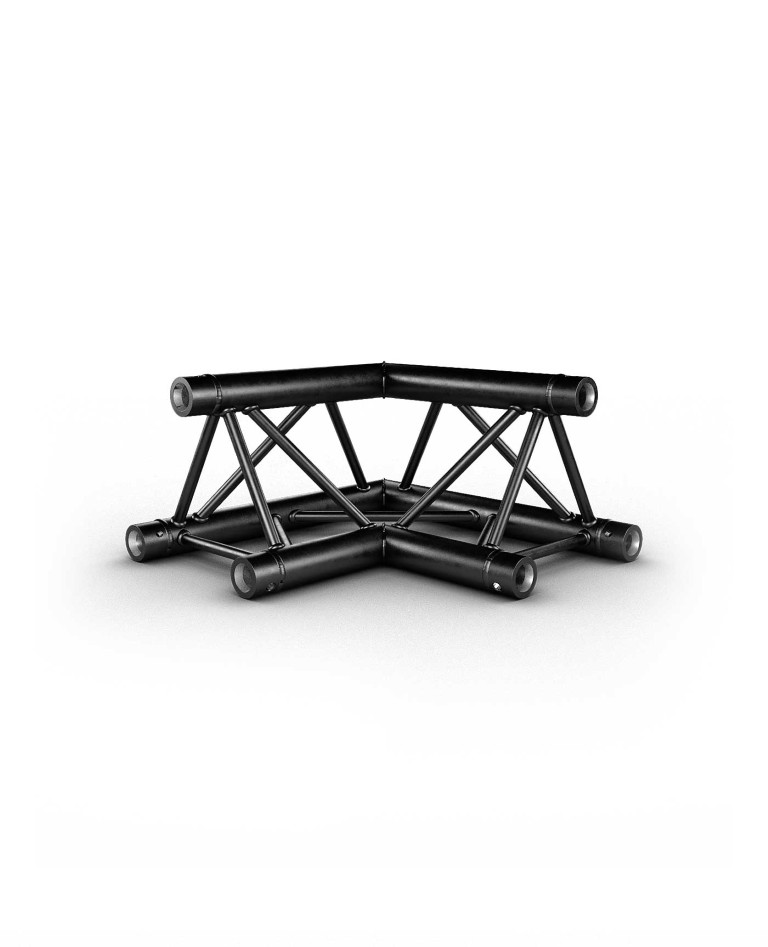 TRUSS TRIO 290 hoekverbinding - Zwart - 90° - 2 richtingen - Montagekit inbegrepen - AG29-021 blk