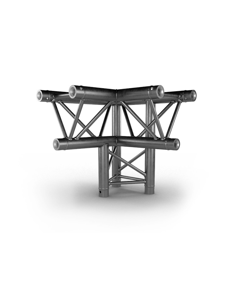TRUSS TRIO 290 hoekverbinding - Zwart - 90° - 3 richtingen - Hoekpunt naar onder, links - Montagekits inbegrepen - AG29-034 blk