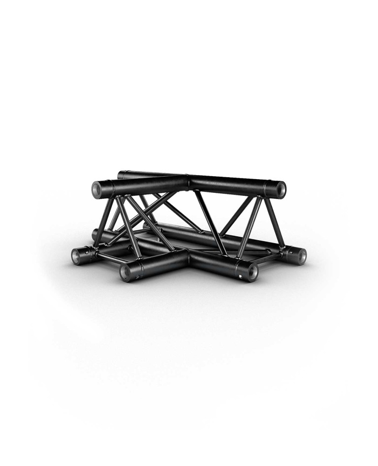 TRUSS TRIO 290 T-stuk horizontaal - Zwart - 90° - 3 richtingen - Montagekits inbegrepen - AG29-036 blk