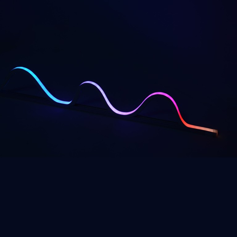 Horizontal 16x16mm Neon effect silicone tube for 10/12mm LED ribbon – 5m - TUBETAPE-Atop
