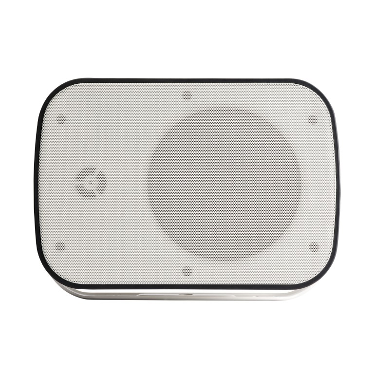 Installatie luidspreker 6,5″ + 1″ met basradiator achteraan - 60W - 100V en 8 Ohms – IP65 - Wit - ONDE660W
