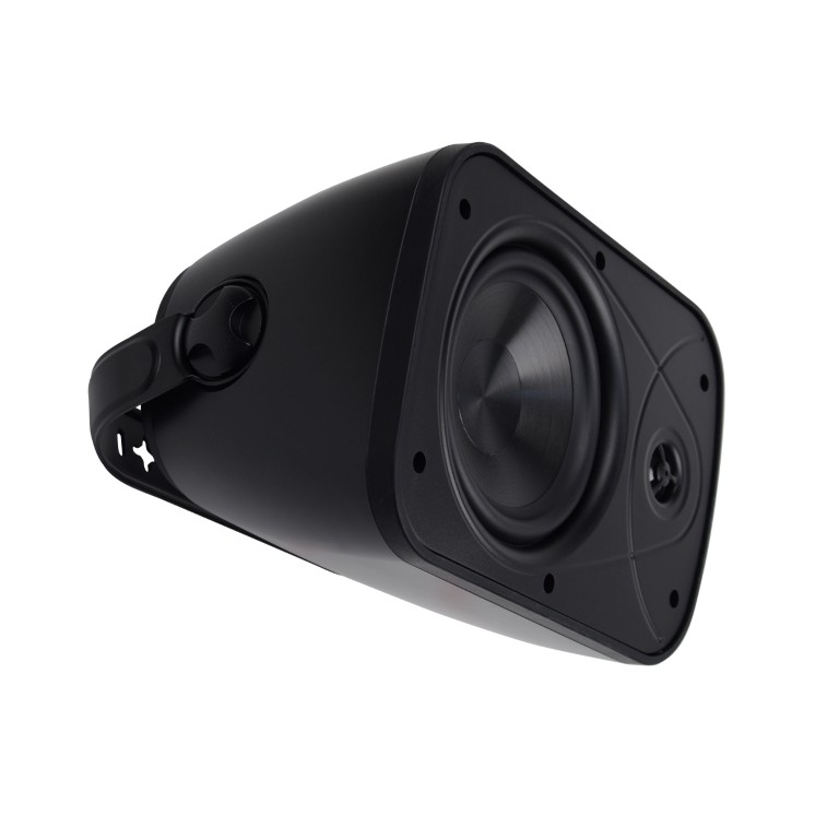 Installatie luidspreker 6,5″ + 1″ met basradiator achteraan - 60W - 100V en 8 Ohms – IP65 - Zwart - ONDE660B