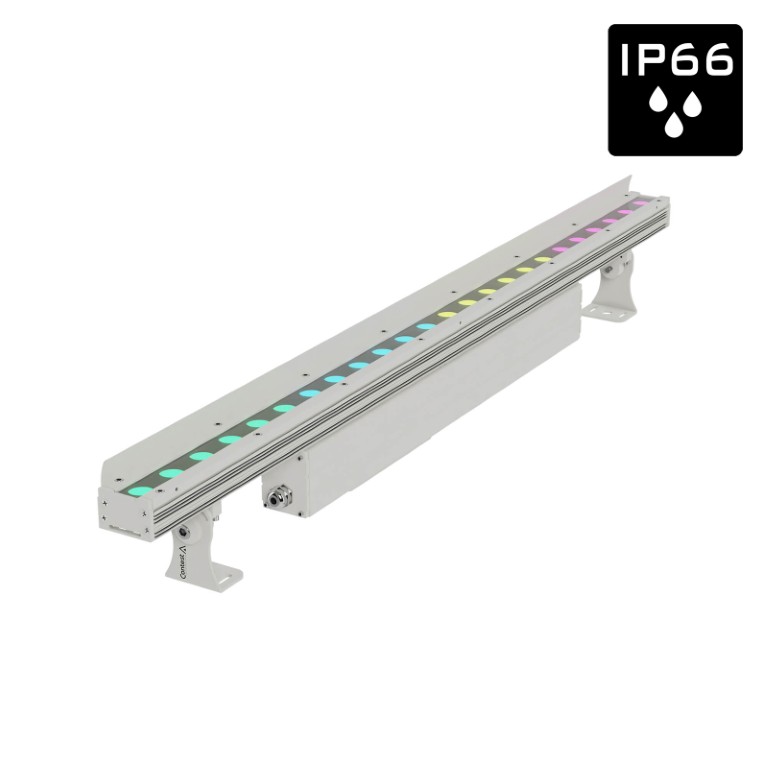 Architectonische projector IP66 24x LEDs RGBL 100W 12° - 4 Zones - VBAR-100RGBL