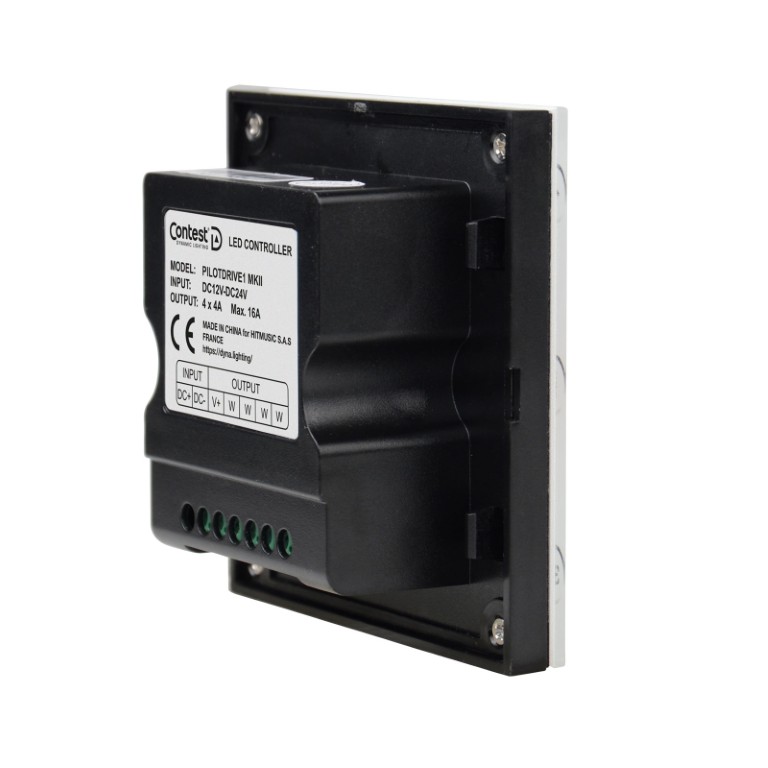 Controle + Vermogen - 1 kleur - 4x4A - 12~24V - 16A max - PILOTdrive-1 MKII