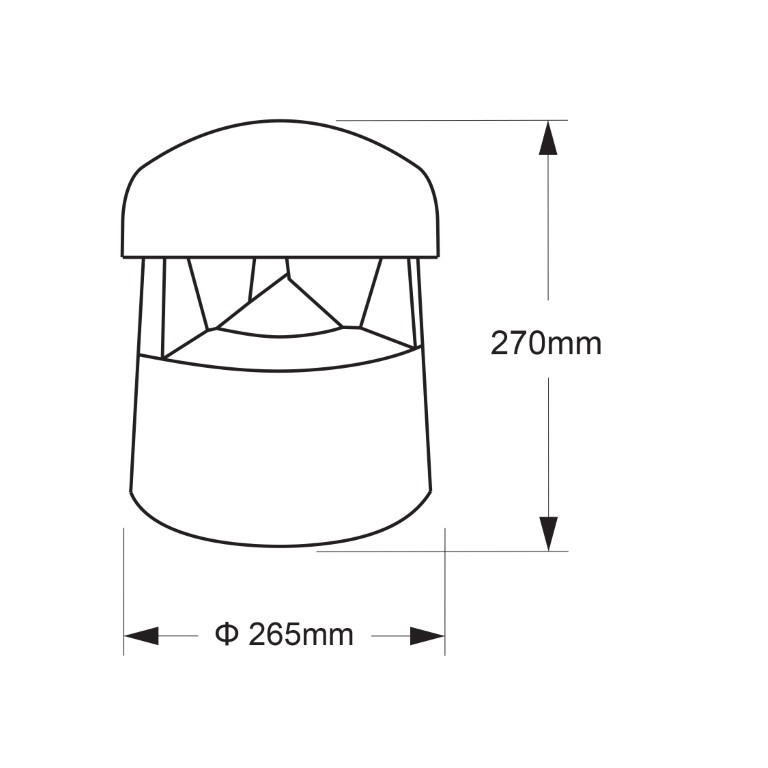 Kiosk luidspreker voor buiten - 100V of 8 Ohms versterkers - IP66 - 30W - 6,5″ - groen - PARK30-6002