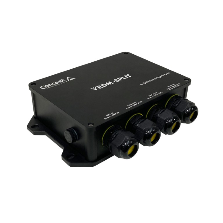 DMX RDM splitter 1x IN - 2x OUT - IP66 - VRDM-SPLIT