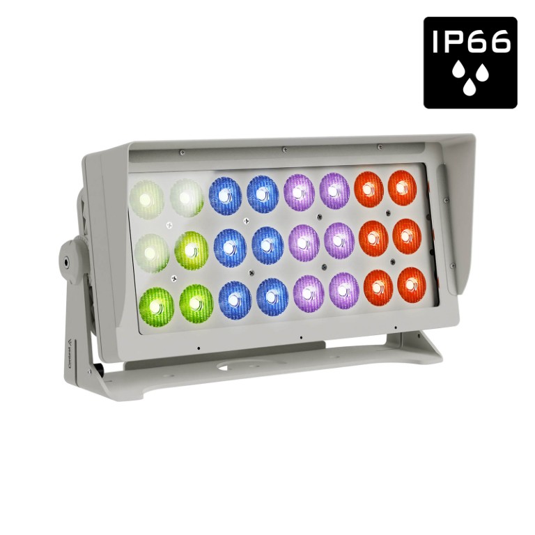 Architectonische kleurenprojector IP66 - 24 RGBL LED - 200W - 30° - VPANEL-200RGBL