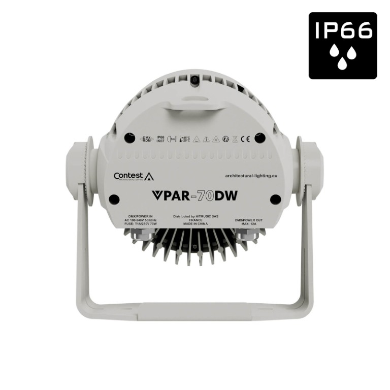Architectonische projector IP66 7x LEDs Dynamic White 2700–6000K 70W 25° - VPAR-70DW