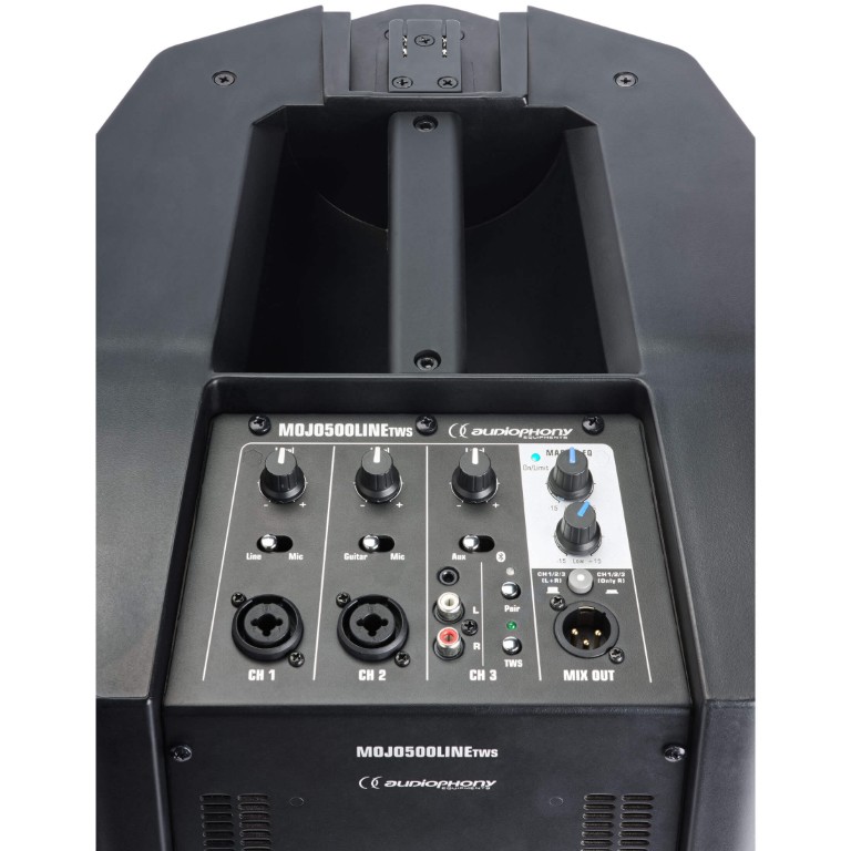 Actieve subwoofer en kolom luidspreker met 3-ingang mixer en Bluetooth® TWS - MOJO500LineTWS