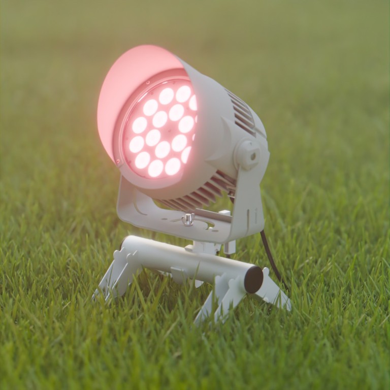 Ophangbeugel voor projector voor structuren of totems - wit Geleverd zonder conische koppeling - SUP290W