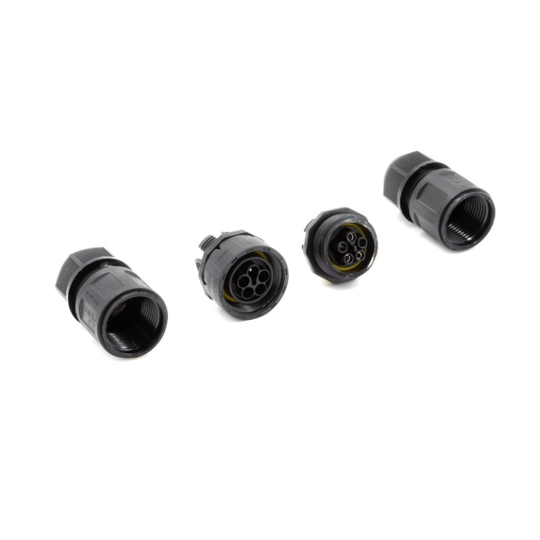 Set van 10 mannelijke/vrouwelijke stekkers IP68 - Medium - 3-pins schroeftype - voor kabel van 4 tot 11mm - IpDuo-M3S