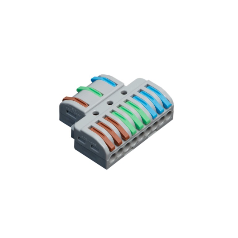 10 snelkoppelingen Power 1x3 IN naar 3x3 OUT - FastCon-1333POW