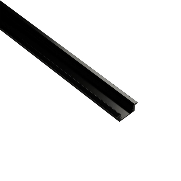 Zwart aluminium inbouwprofiel 8,5x23mm - Lengte 2m - TAPEprofil-A-Black