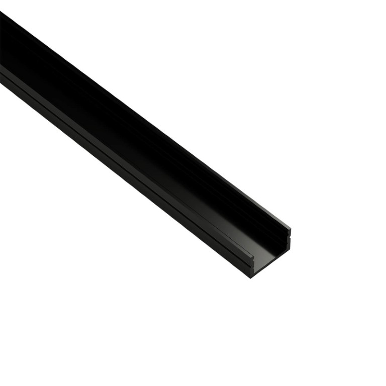Zwart aluminium inbouwprofiel 11x20mm - Lengte 2m - TAPEprofil-E-Black