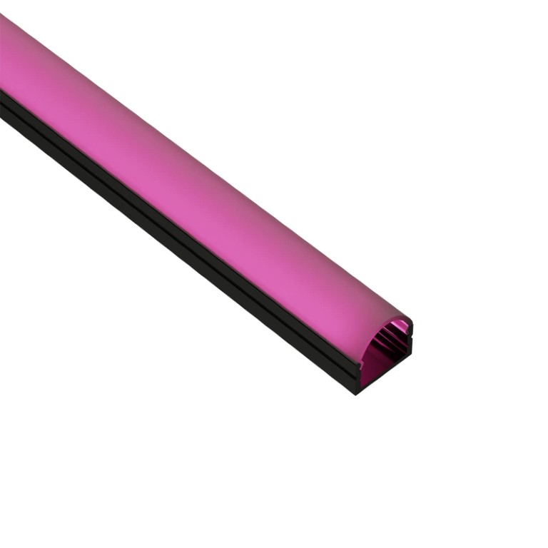 Dome melkdiffusor voor TAPEproﬁl-E-Black - L: 2m - TAPEcov-7-Black