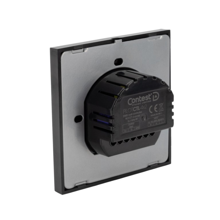DMX muurcontroller 2,4 GHz – 4 zones – Wit/CCT - PILOTctl-4x2 B