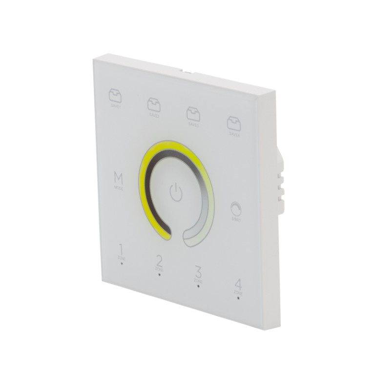 DMX muurcontroller 2,4 GHz – 4 zones – Wit/CCT - PILOTctl-4x2 W