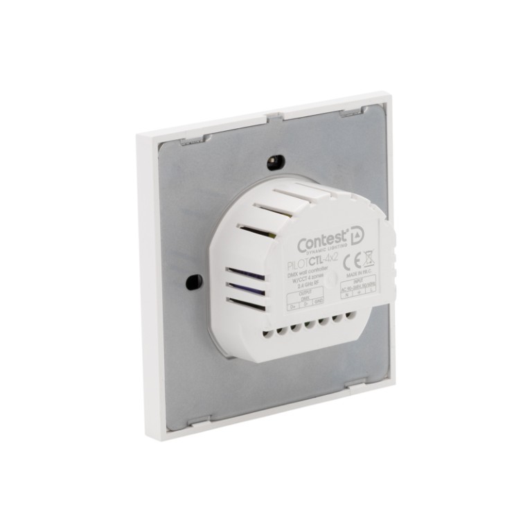 DMX muurcontroller 2,4 GHz – 4 zones – Wit/CCT - PILOTctl-4x2 W