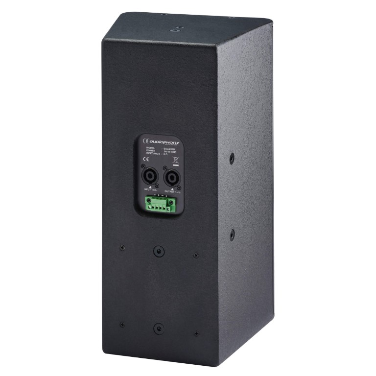 Passieve luidspreker voor vaste installatie - 1x6″ + 1x6″ coaxiaal - 240W RMS in 8 Ω - Afwerking hout, kleur zwart - Sline206B