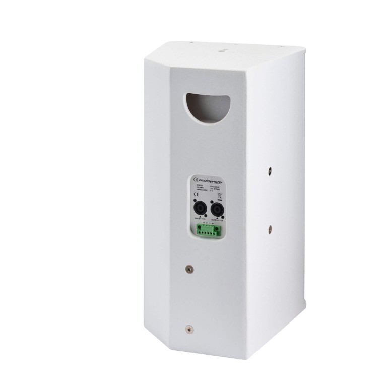 Passieve luidspreker voor vaste installatie - 1x8″ + 1x8″ coaxiaal - 300W RMS in 8Ω - Afwerking hout, kleur wit - Sline208W