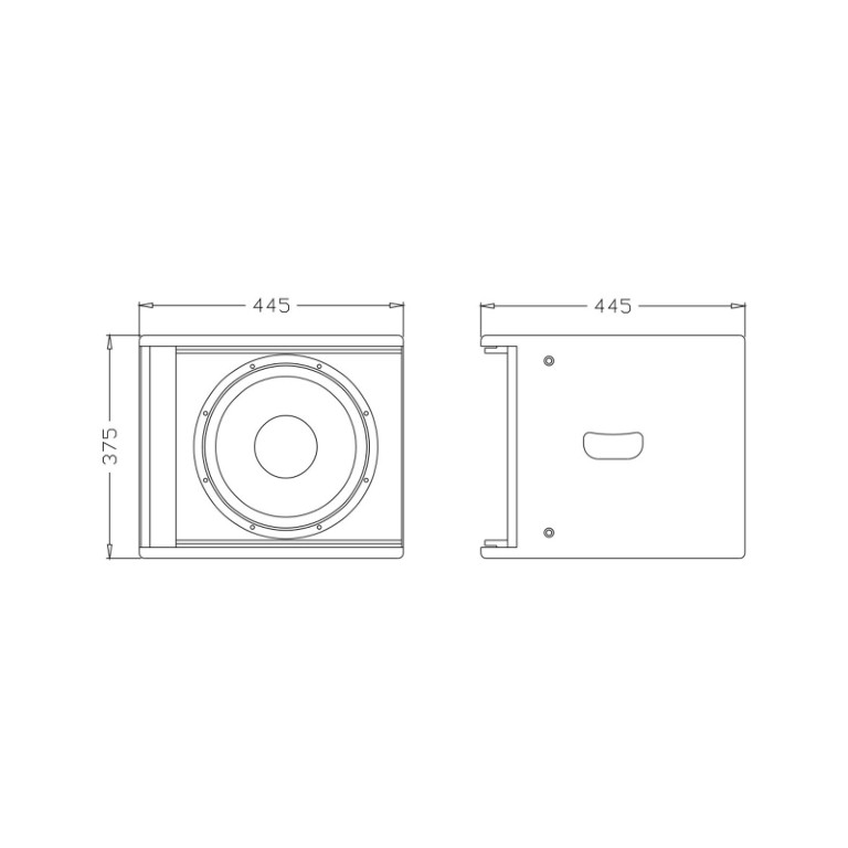 Passieve installatiesubwoofer - 1x12