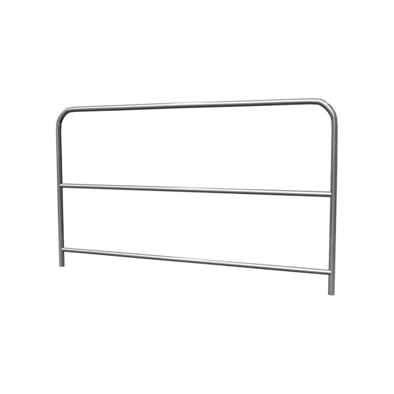 Leuning met 2 spijlen voor PLTS-platform - Lengte 2m - inclusief verbindingsstukken - PLTS-h2x1mkII