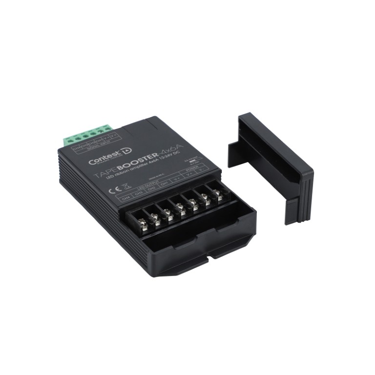 Ledstrip signaalversterker 4x6A 12-24V DC - TAPEBOOSTER-4x6A