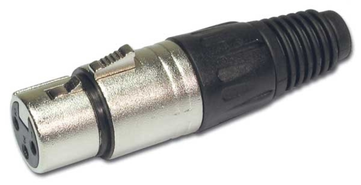 Vrouwelijke XLR connector - Chroom afwerking - FXF/CH