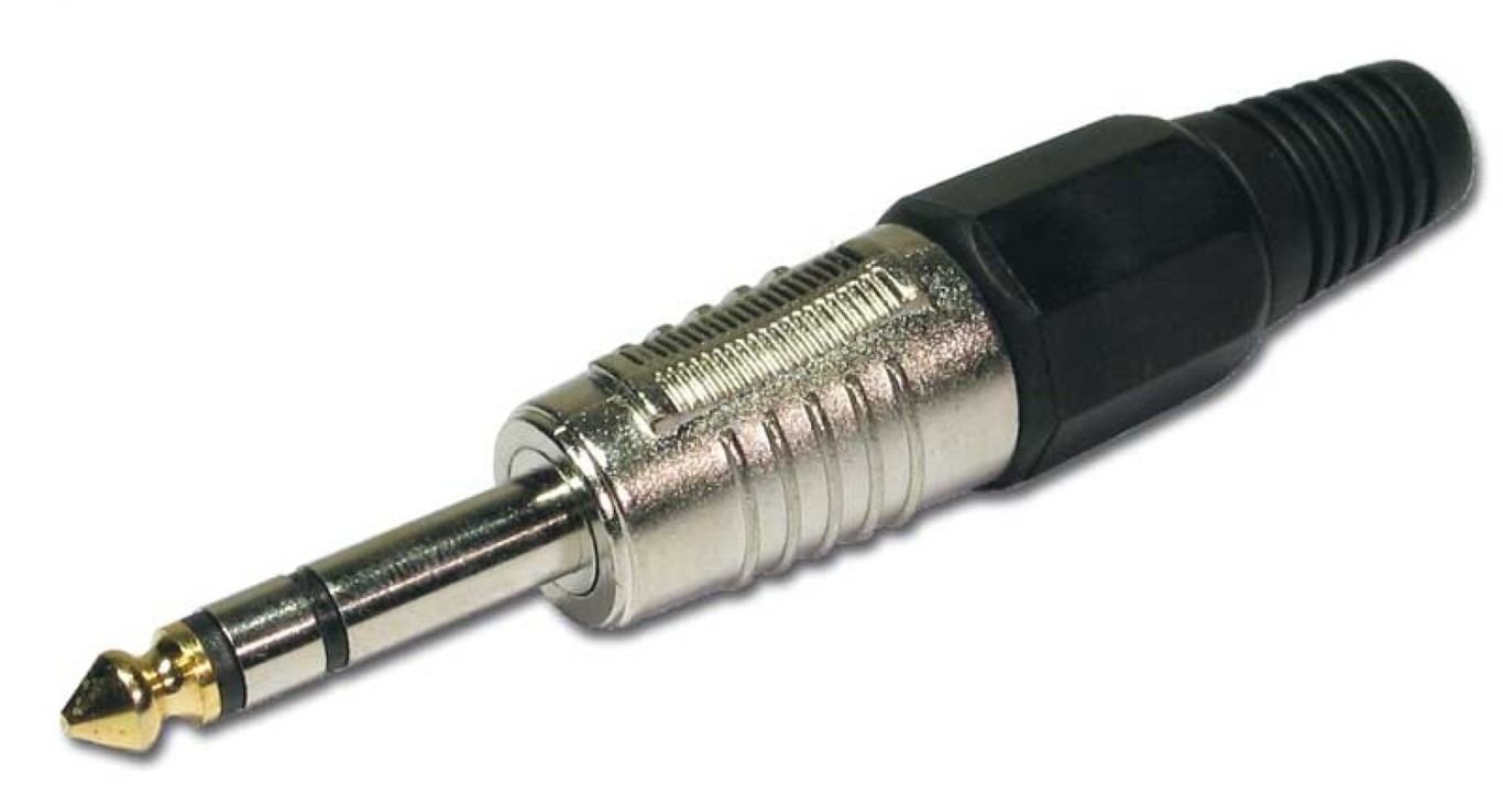 Mannelijke Stereo Jack connector 6,35mm - Afwerking Chroom - FJS/CH