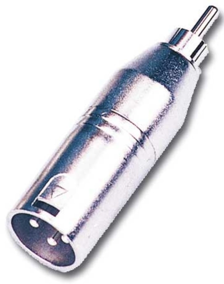 Adapter mannelijke XLR / mannelijke RCA - ADA/XMRM