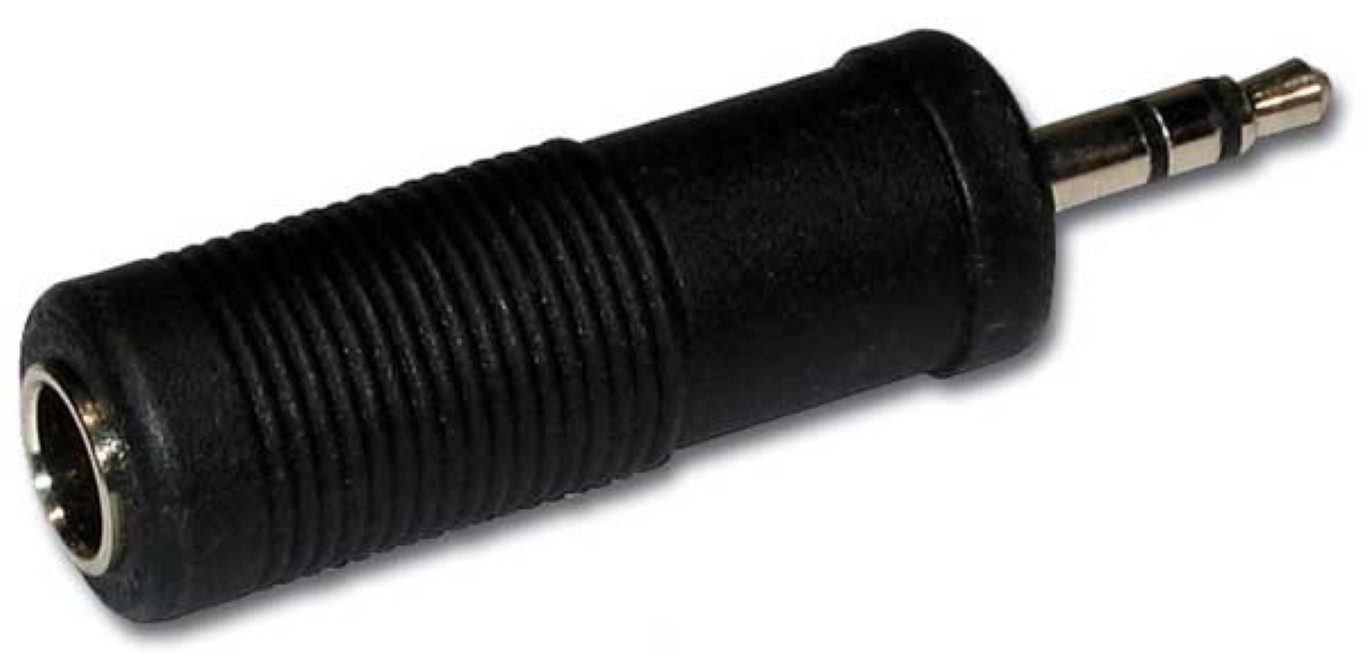 Adapter vrouwelijk stereo Jack 6.35 / mannelijke stereo Jack 3.5 - ADAPT1005
